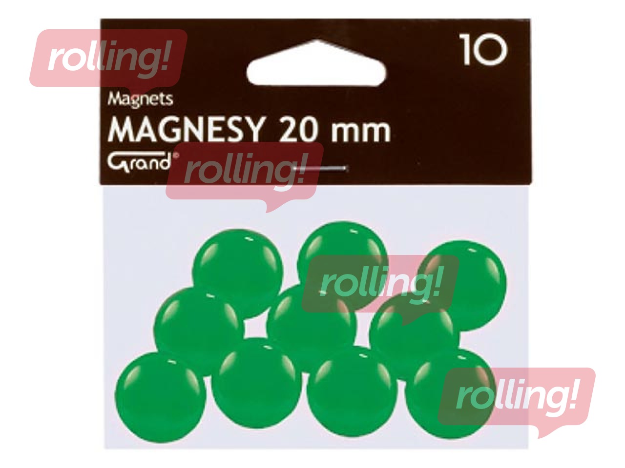 Magnets Grand, 20 mm, 10 pc., green