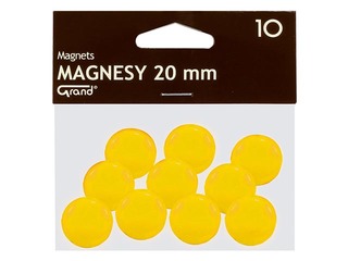 Magnets Grand, 20 mm, 10 pc., yellow