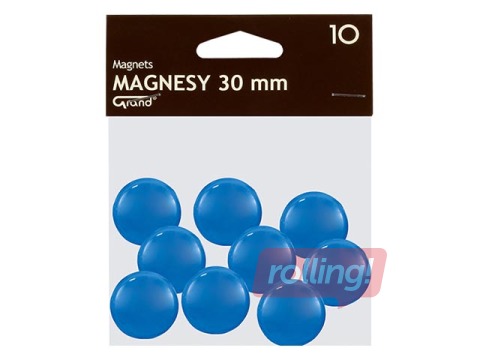 Magnets Grand, 30 mm, 10 pc., blue