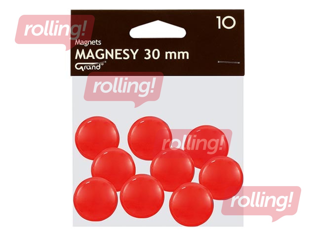 Magnets Grand, 30 mm, 10 pc., red