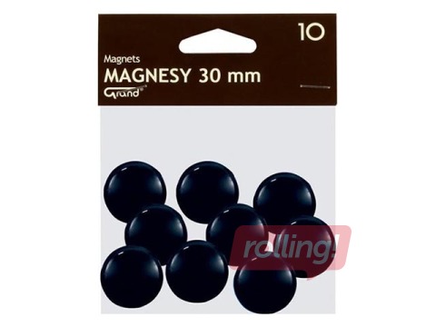 Magnets Grand, 30 mm, 10 pc., black