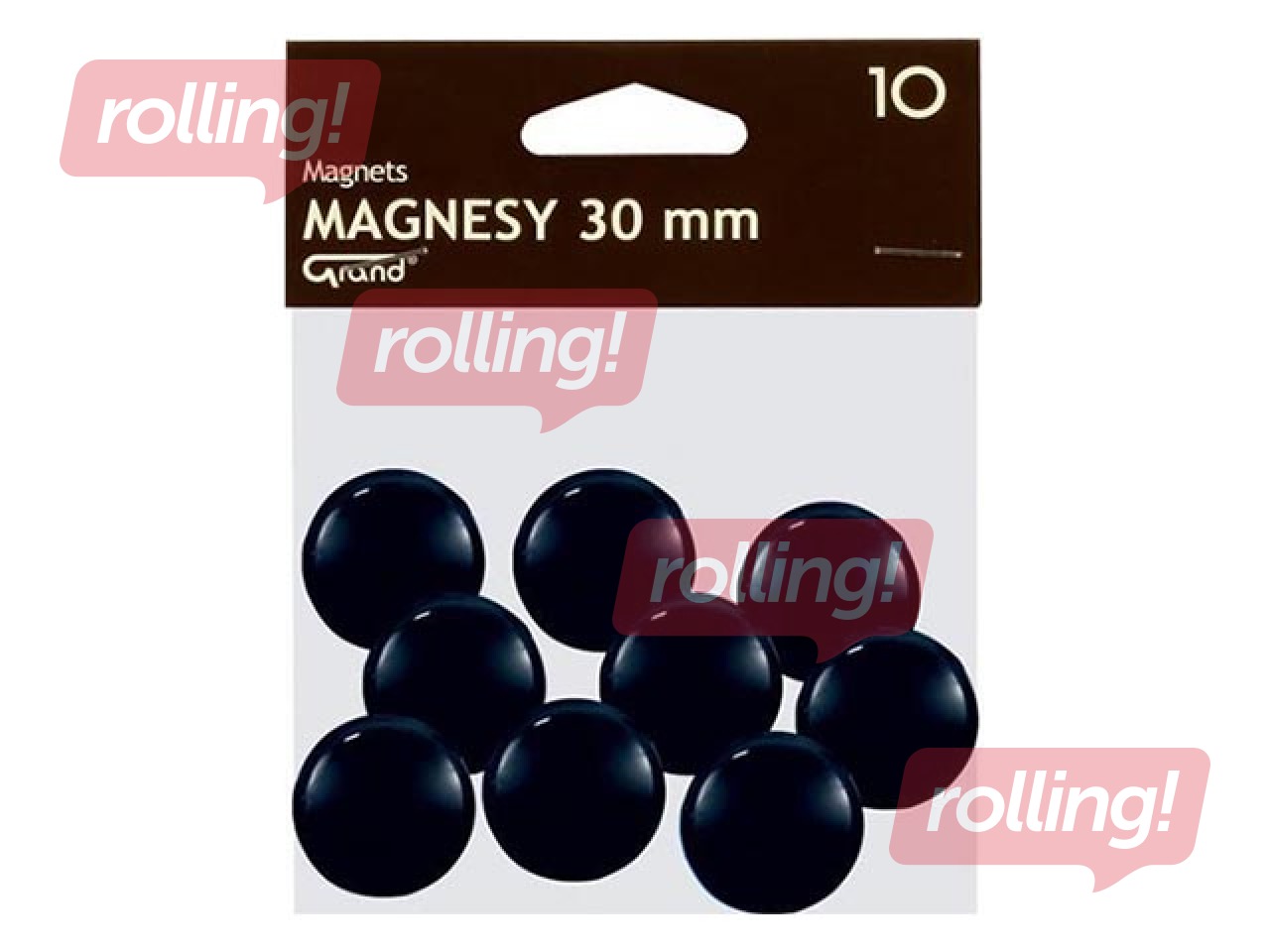 Magnets Grand, 30 mm, 10 pc., black