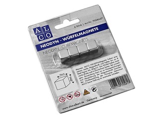 Magnet kuubik ALCO 10x10x10 mm, 4 tk, Neodyn