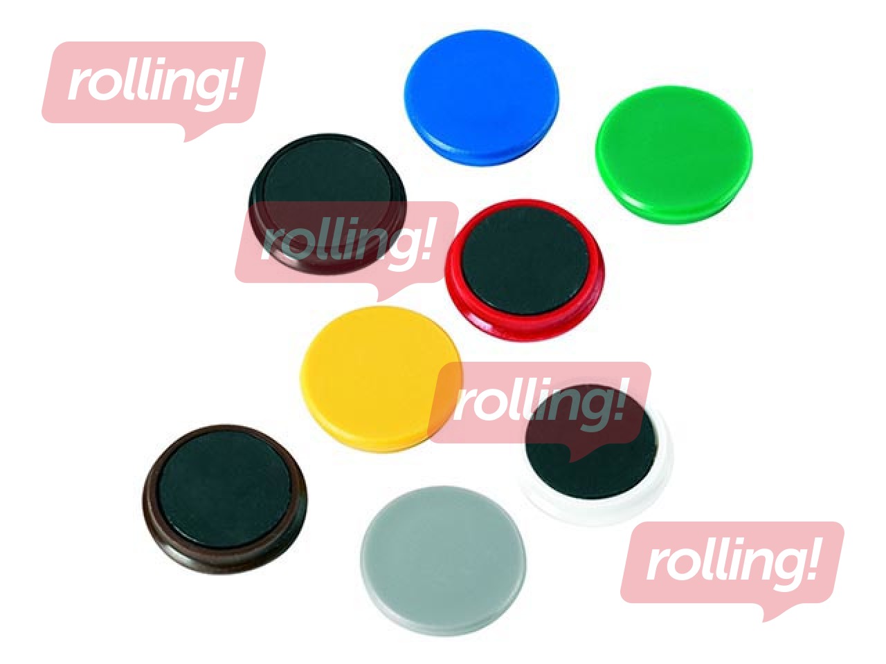 Magnēti apaļi ALCO 24 mm, 10 gab., balti