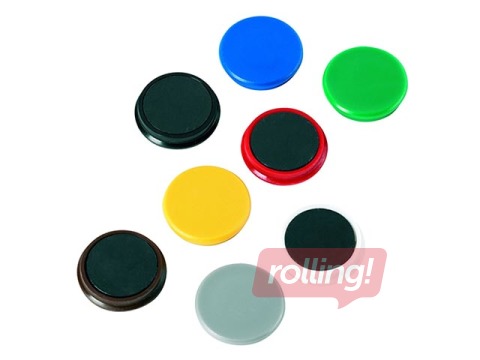 Магниты круглые ALCO 24 мм, 10 шт., черный