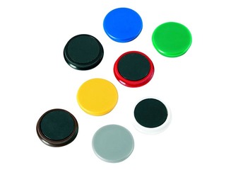 Round magnets ALCO 24 mm, 10 pcs., black