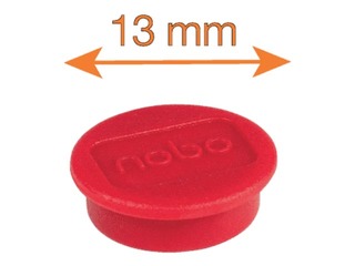 Magnēti Nobo, 13 mm, 10 gab., sarkani