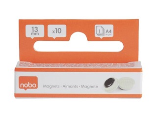 Магниты Nobo, 13 мм, 10 шт., белые