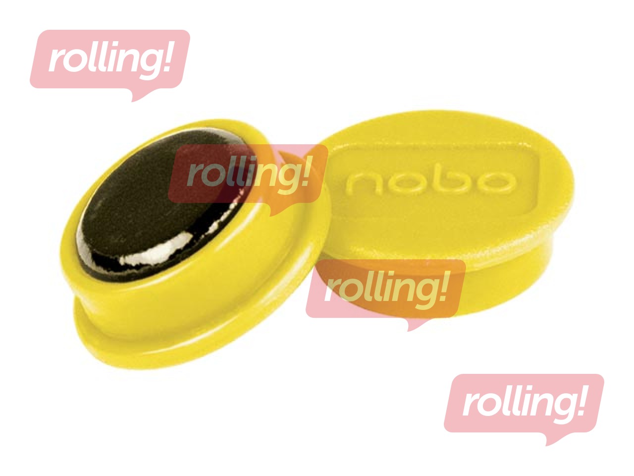 Magnets Nobo, 13 mm, 10 pcs., yellow