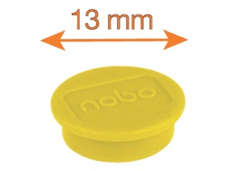 Magnets Nobo, 13 mm, 10 pcs., yellow