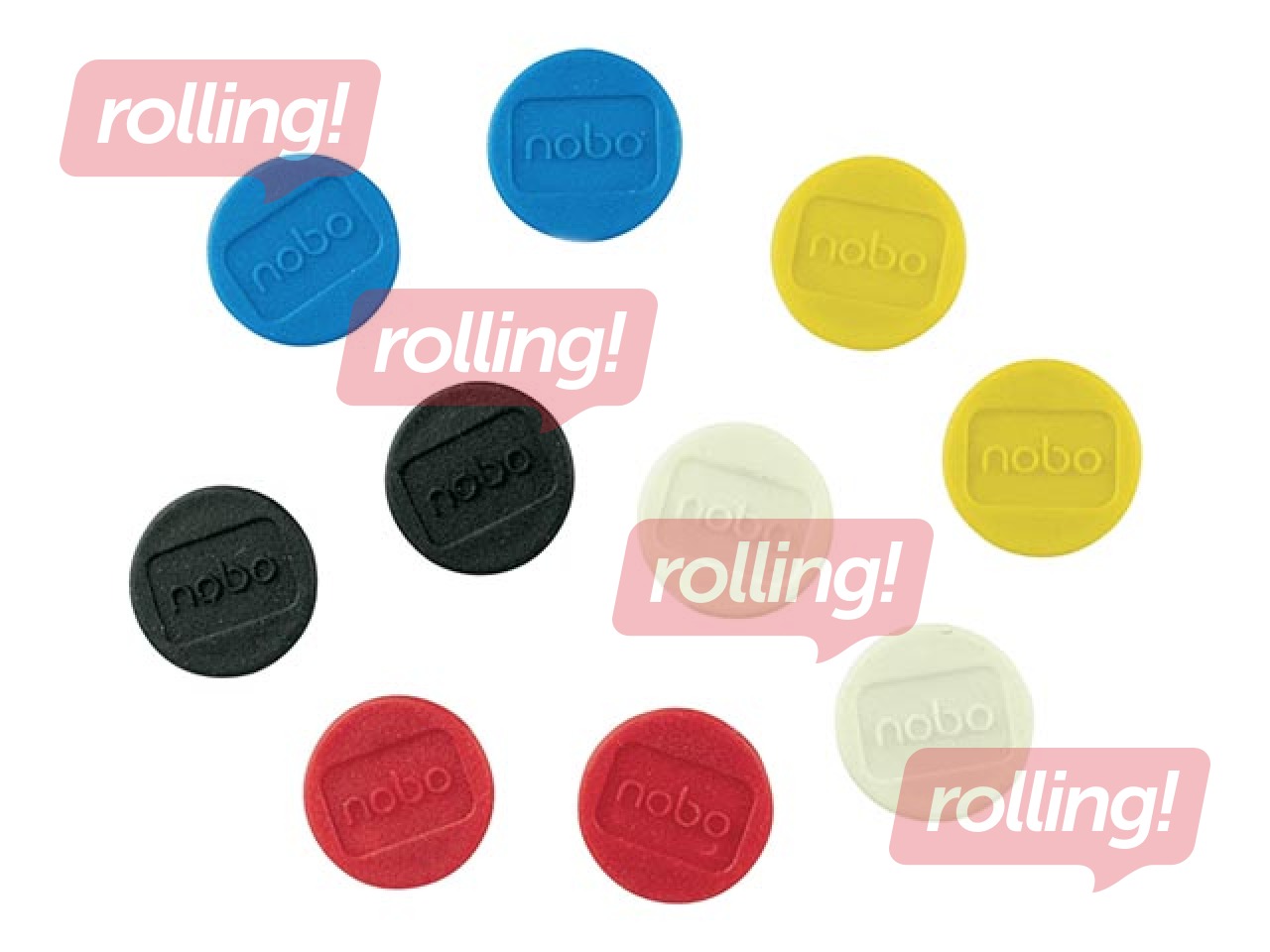 Magnetid Nobo, 13 mm, 10 tk, erinevad värvid