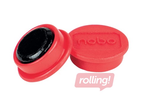 Magnets Nobo, 23 mm, 10 pcs., red