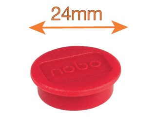 Magnets Nobo, 23 mm, 10 pcs., red