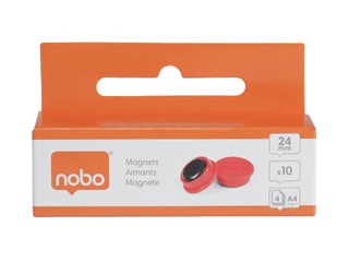 Magnets Nobo, 23 mm, 10 pcs., red