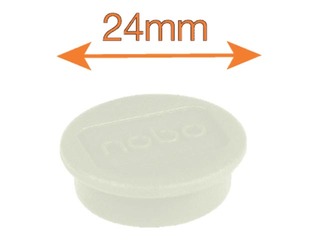 Magnets Nobo, 23 mm, 10 pcs., white