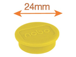 Magnets Nobo, 23 mm, 10 pcs., yellow