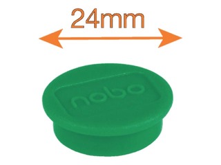 Magnēti Nobo, 23 mm, 10 gab., zaļi