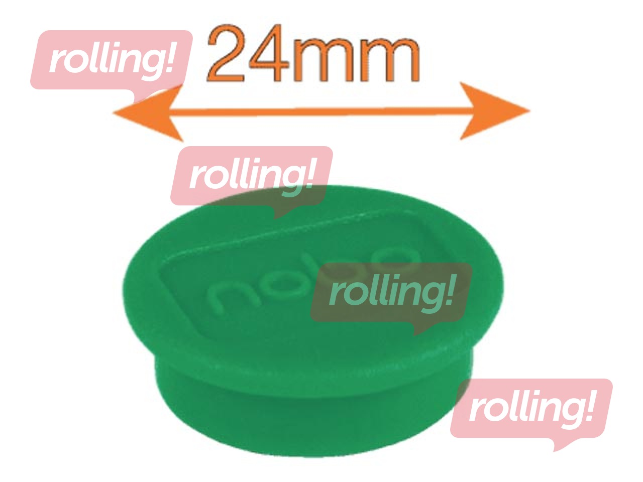 Magnēti Nobo, 23 mm, 10 gab., zaļi