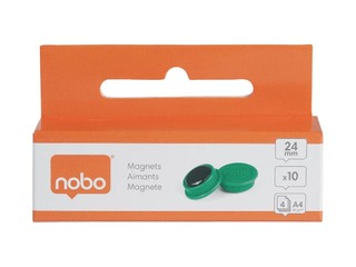Magnēti Nobo, 23 mm, 10 gab., zaļi