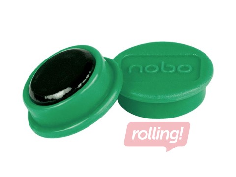 Магниты Nobo, 23 мм, 10 шт., зеленые