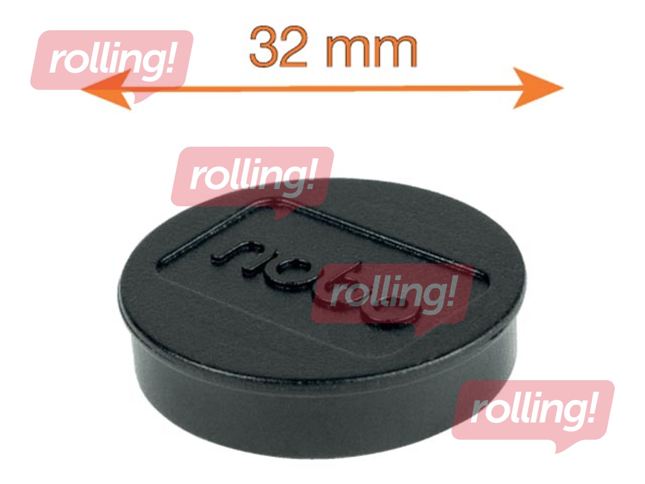 Magnets Nobo, 32 mm, 10 pcs., black