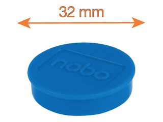 Magnēti Nobo, 32 mm, 10 gab., zili
