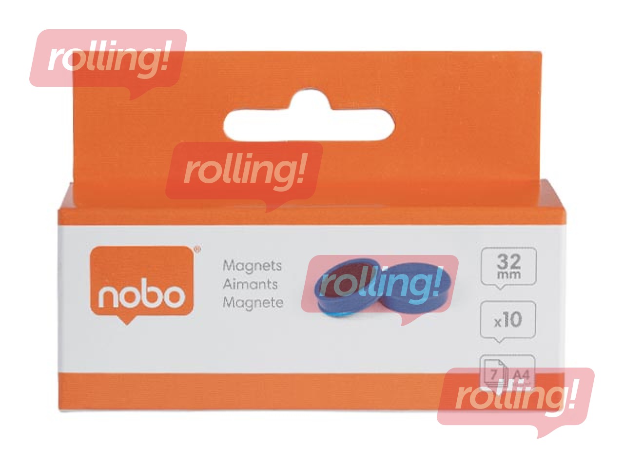 Magnēti Nobo, 32 mm, 10 gab., zili