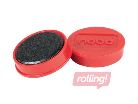 Magnets Nobo, 32 mm, 10 pcs., red
