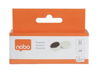 Magnēti Nobo, 32 mm, 10 gab., balti