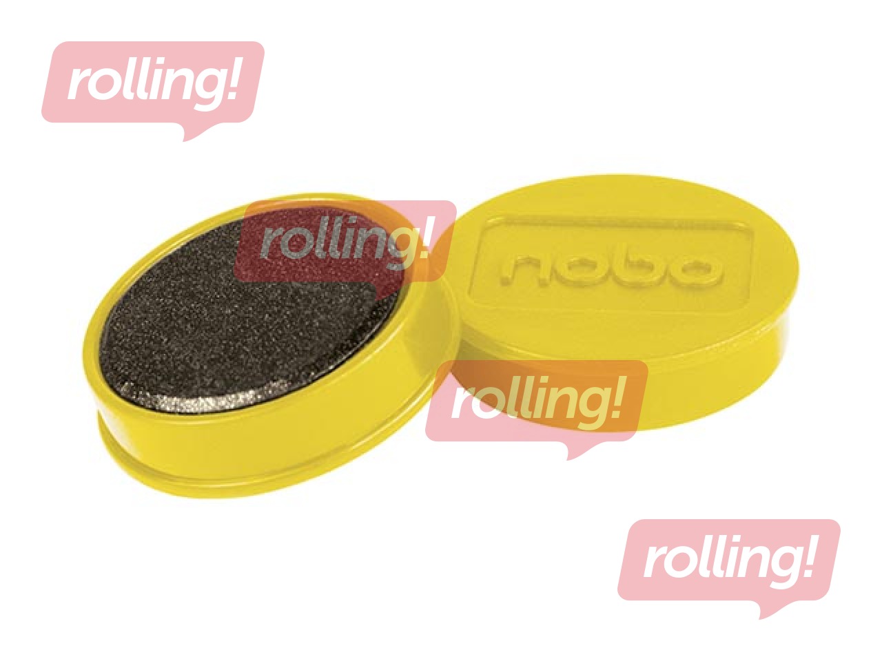 Magnets Nobo, 32 mm, 10 pcs., yellow
