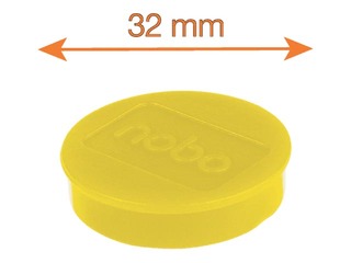 Магниты Nobo, 32 мм, 10 шт., желтые