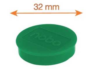 Magnēti Nobo, 32 mm, 10 gab., zaļi