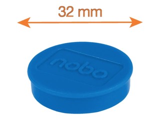 Magnets Nobo, 32 mm, 10 pcs., different colors