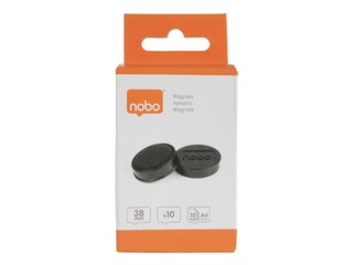 Магниты Nobo, 32 мм, 10 шт., 1.5 kг, черные