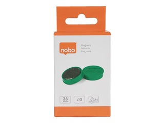 Magnēti Nobo, 38 mm, 10 gab., 1.5 kg, zaļi