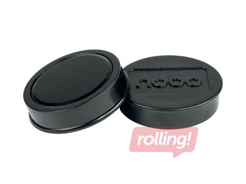 Magnēti Nobo, 38 mm, 10 gab., 2.5 kg, melni