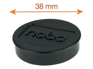 Magnēti Nobo, 38 mm, 10 gab., 2.5 kg, melni