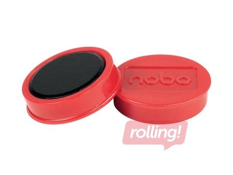 Magnēti Nobo, 38 mm, 10 gab., 2.5 kg, sarkani
