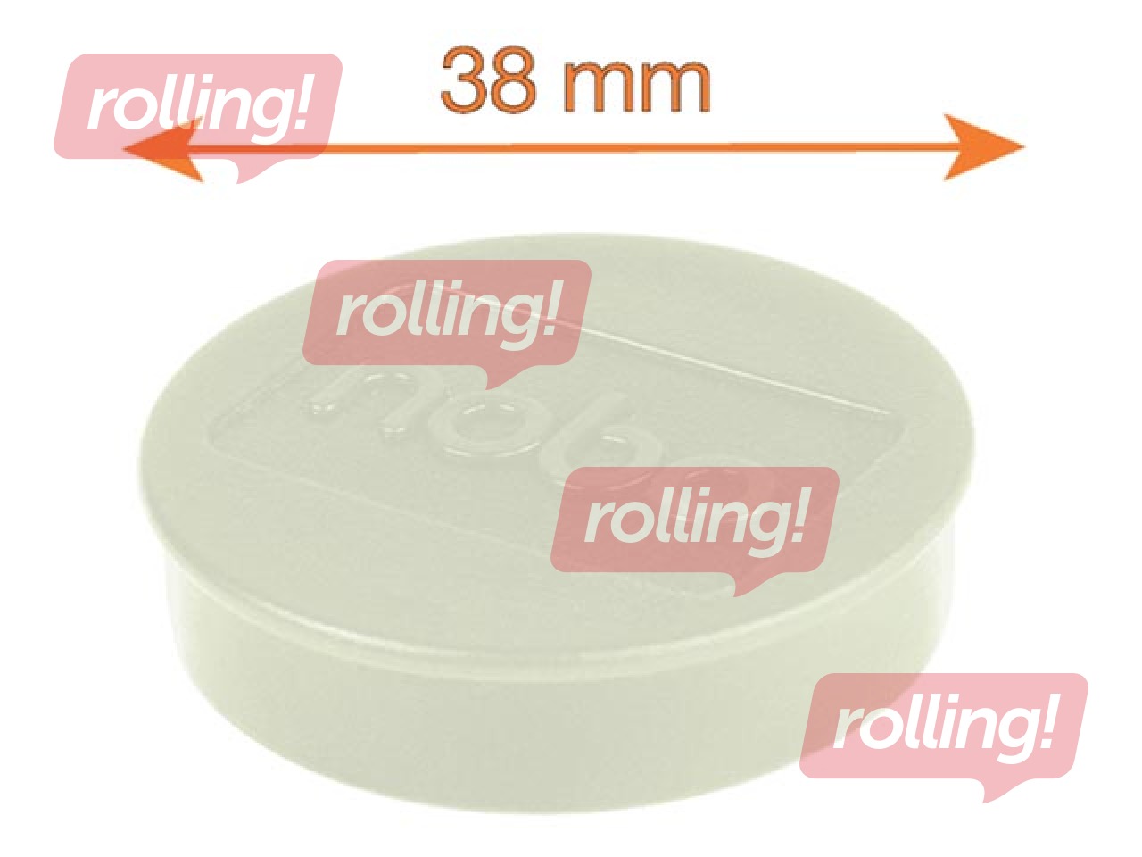 Magnēti Nobo, 38 mm, 10 gab., 2.5 kg, balti