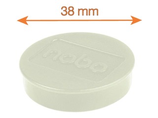 Magnets Nobo, 38 mm, 10 pcs., 2.5 kg, white