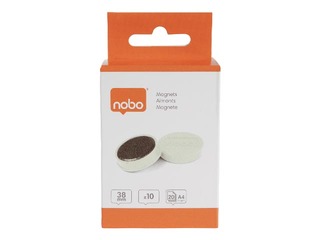 Magnets Nobo, 38 mm, 10 pcs., 2.5 kg, white