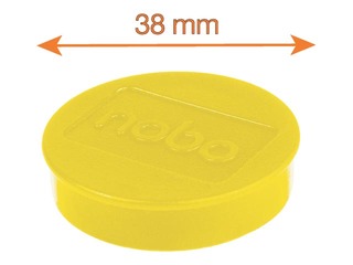 Magnēti Nobo, 38 mm, 10 gab., 2.5 kg, dzelteni