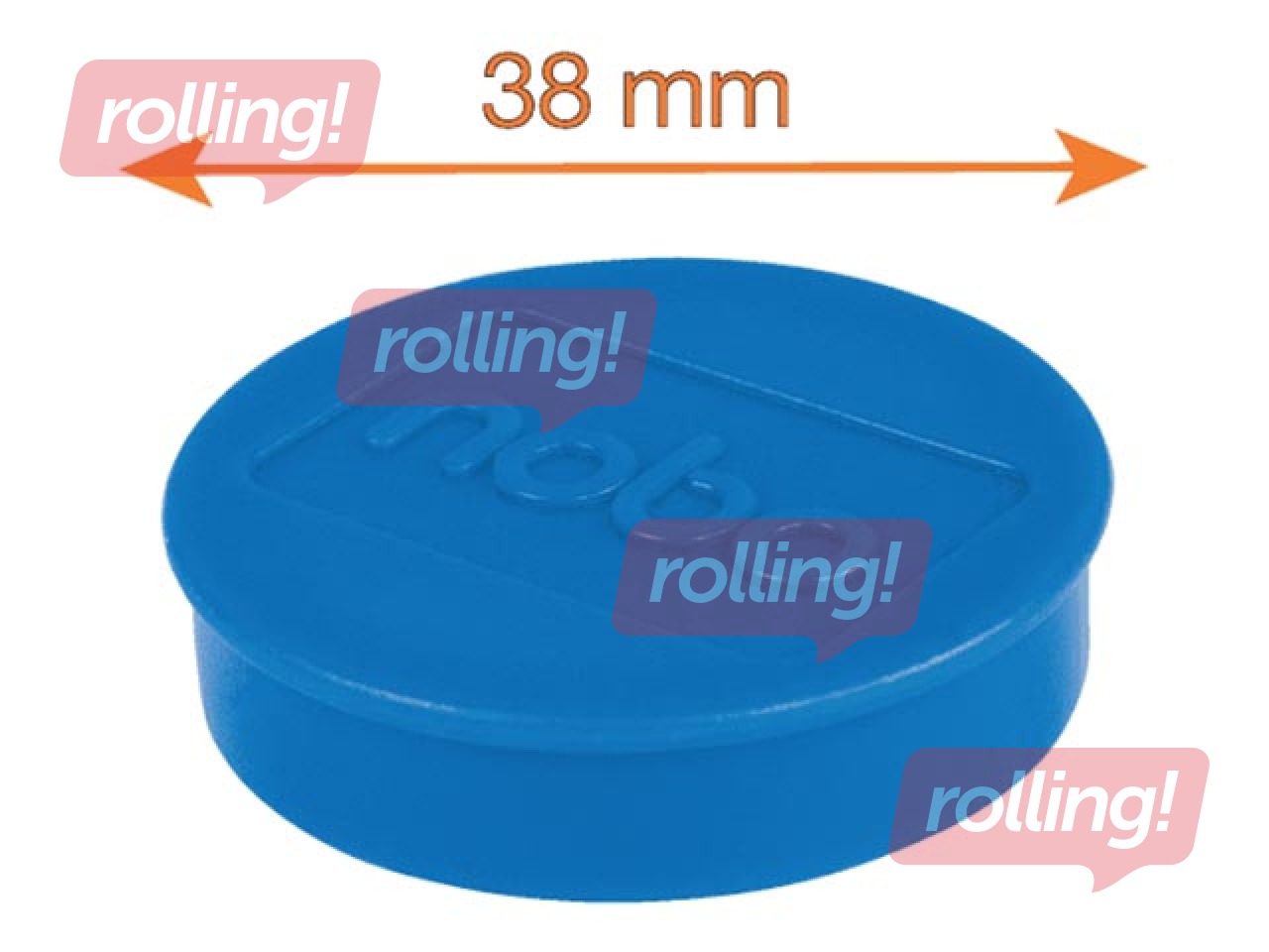 Magnēti Nobo, 38 mm, 10 gab., 2.5 kg, dažādas krāsas