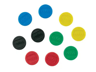Magnets Nobo, 24mm, 10 pcs, assorted colours