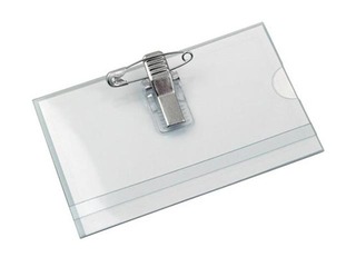 Identification card with a needle and clip Argo CT123, 57 x 90 mm