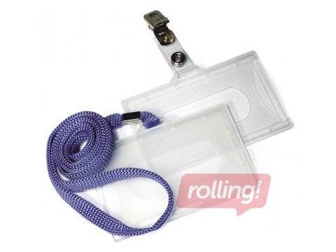 Identification card holder with a blue belt Argo, 59 x 92 mm