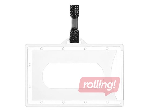 Держатель для индентификационной карты на чёрной ленте Argo, 59 x 92 мм