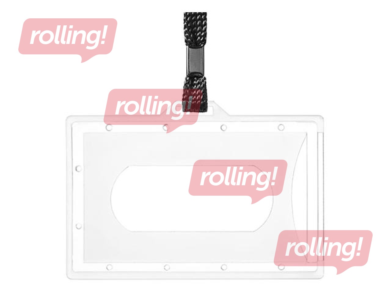 Держатель для индентификационной карты на чёрной ленте Argo, 59 x 92 мм