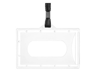 Identifikācijas kartes turētājs ar melnu lenti Argo, 59 x 92 mm