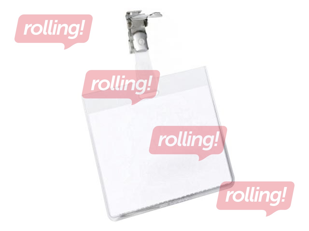 Identifikācijas karte ar klipsi Durable, 60 x 90 mm, horizontāla